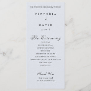 Cartão do Programa de Casamento Florestal Encantad