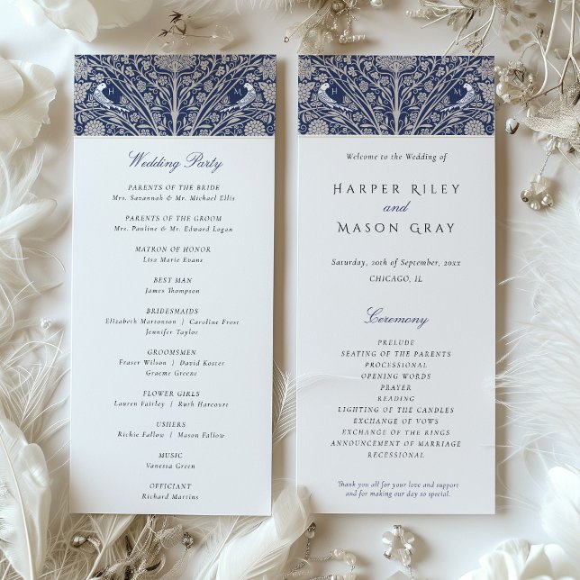 Cartão do Programa de Cerimônia de Casamento Vitor (Criador carregado)