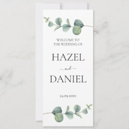 Cartão do Programa Elegante de Cerimônia de Casame