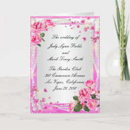 Cartão do Programa Rosas Cor-de-Rosa e Pérolas