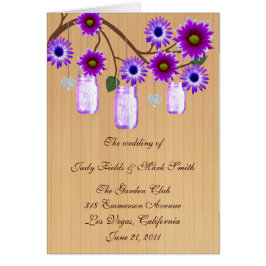 Cartão do Programa Roxo Roxo-Roxo Mason Jars