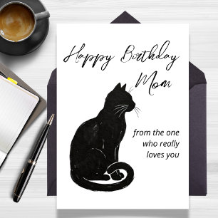 Cartão Do Que Realmente Te Ama Gato de Aniversário