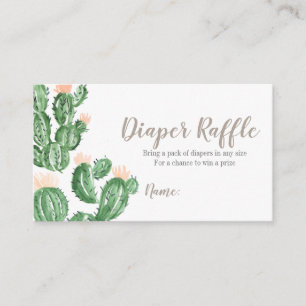 Cartão do raffle da fralda do chá de fraldas do
