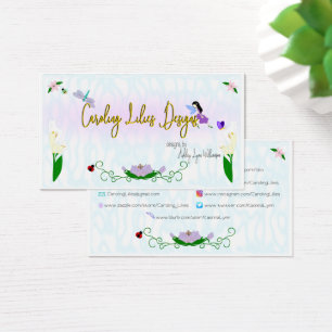 Cartão do Redesign dos lírios de Caroling
