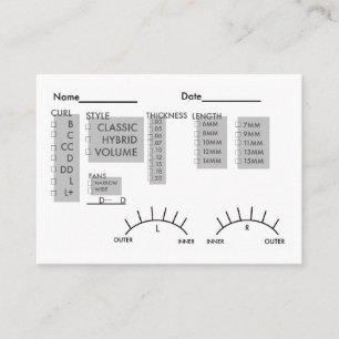 Cartão do registro do cliente do chicote