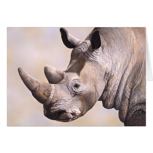 Cartão do rinoceronte (Frente Horizontal)
