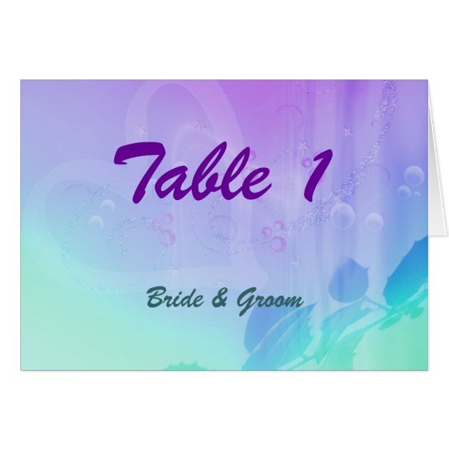 Cartão do roxo e da mesa da cerceta (Frente horizontal)