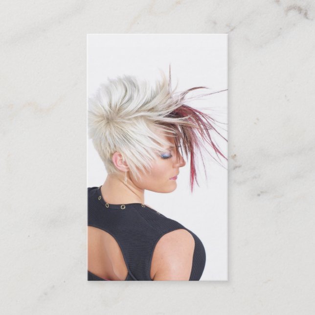 Cartão do salão de beleza de Avant Guarde (Frente)