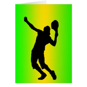 cartão do saque do verde da silhueta