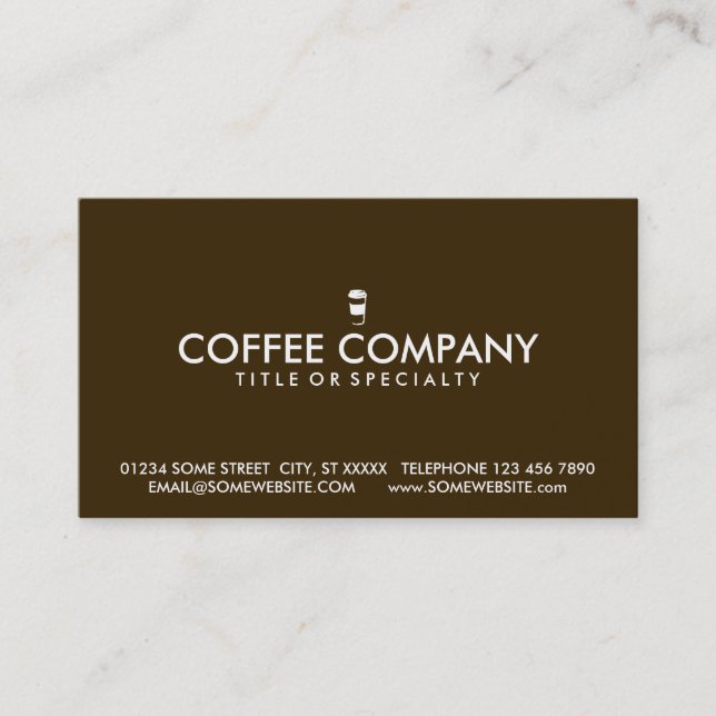 cartão do selo do copo de café do viagem (Frente)