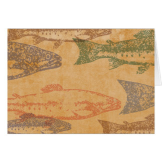 Cartão do selo dos peixes