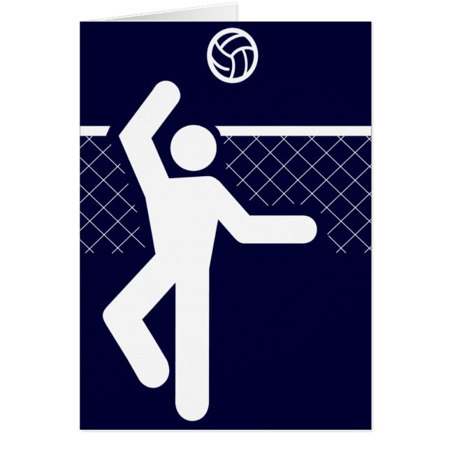 Cartão do símbolo do voleibol (Frente)