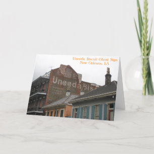 Cartão do sinal do fantasma do biscoito de Uneeda