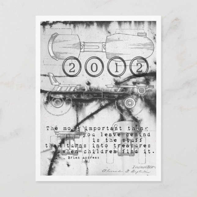 Cartão do skate de rolo do ano 2012 novo (Frente)