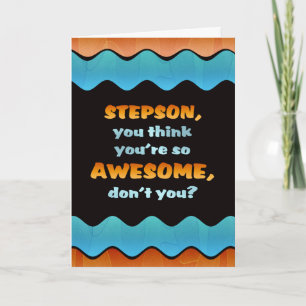 Cartão do Stepson de /Awesome do cartão do Steps