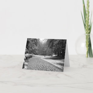 Cartão do Stroll do inverno do parque de