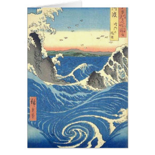 Cartão do surf do japonês