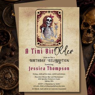 Cartão do Tarot Gótico para Festa de Aniversário U