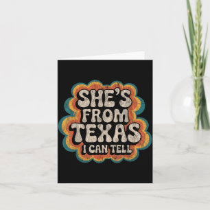 Cartão do Texas Posso Dizer Vintage Cowgirl Retro País