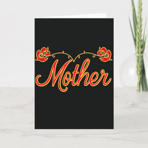Cartão do Texto Dourado da Mãe Carmesim