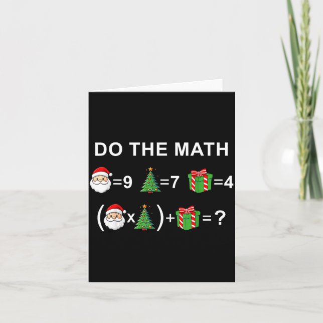Cartão Do The Math 67 Meme Christmas Funny Math Teacher  (Frente)