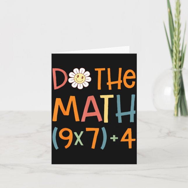 Cartão Do The Math 67 Meme Funny Six Seven Math Teacher S (Frente)