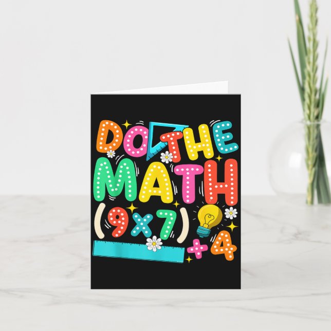 Cartão Do The Math 67 Meme Funny Six Seven Teacher  (Frente)