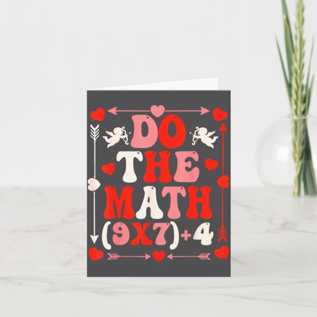 Cartão Do The Math Teacher 67 Meme Six Seven Valentine's  (Frente)