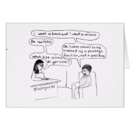 Cartão do unicórnio das comunicações incorporadas