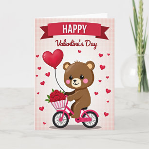 Cartão do Urso do Dia dos Namorados Feliz