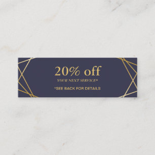 Cartão do vale do disconto do teste padrão