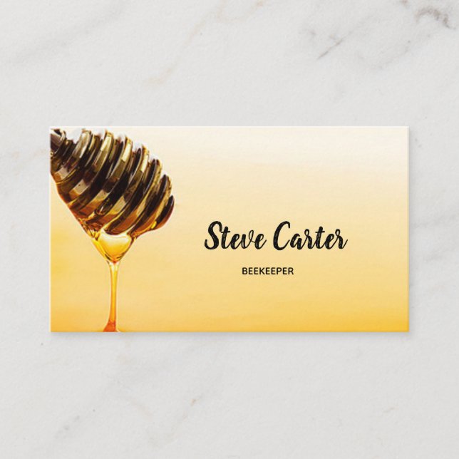 Cartão do vendedor do mel do fazendeiro da abelha (Frente)