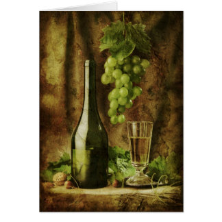 Cartão do vinho do vintage