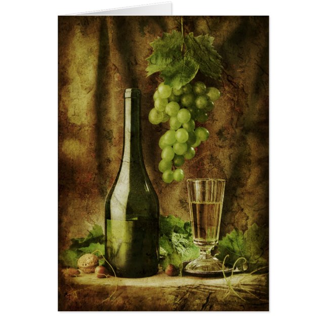 Cartão do vinho do vintage (Frente)