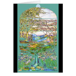 Cartão do vitral de Tiffany