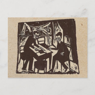 Cartão do woodcut de Erich Heckel