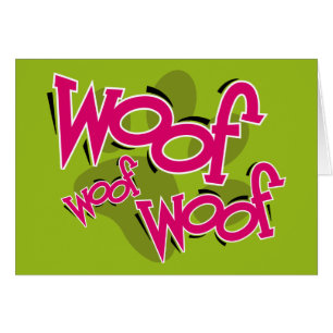 Cartão do Woof do Woof