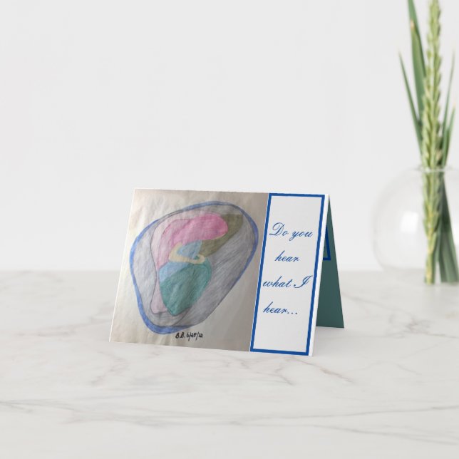 Cartão Do you hear what I hear; He will bring us goodness (Frente)