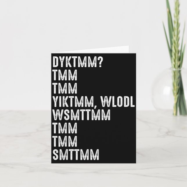 Cartão Do You Know The Muffin Man Dyktmm Funny Quote  (Frente)