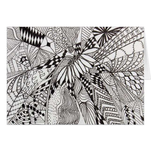 Cartão do zen da margarida (Frente Horizontal)