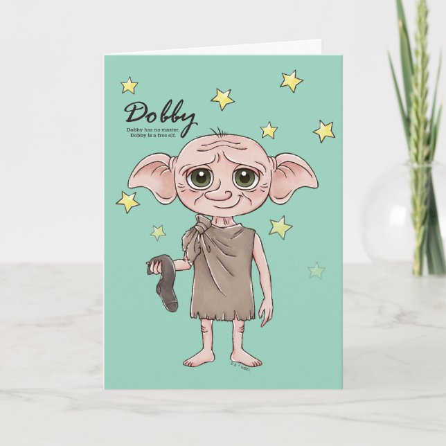 Cartão Dobby Watercolor Character Art (Frente)