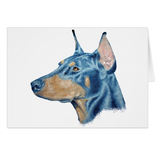 Cartão Doberman (Frente Horizontal)
