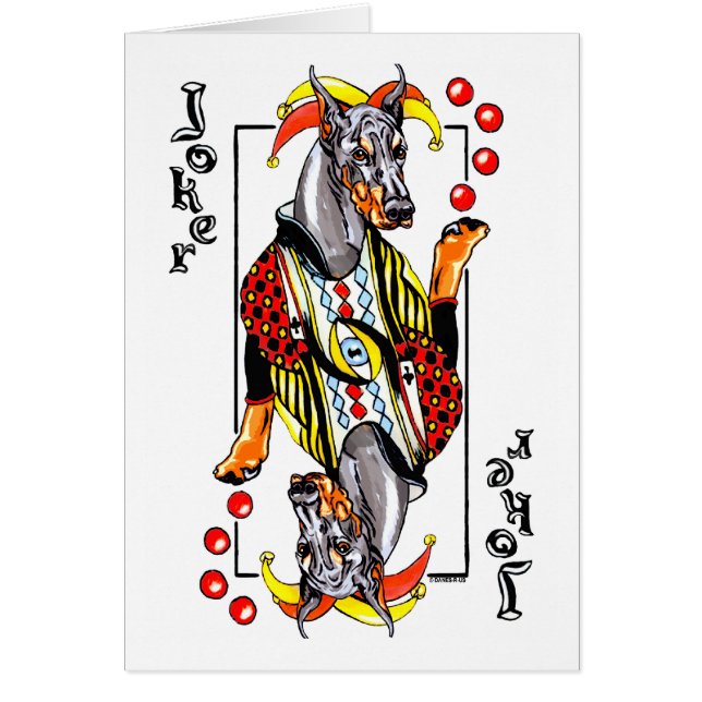 Cartão Doberman Black Joker (Frente)