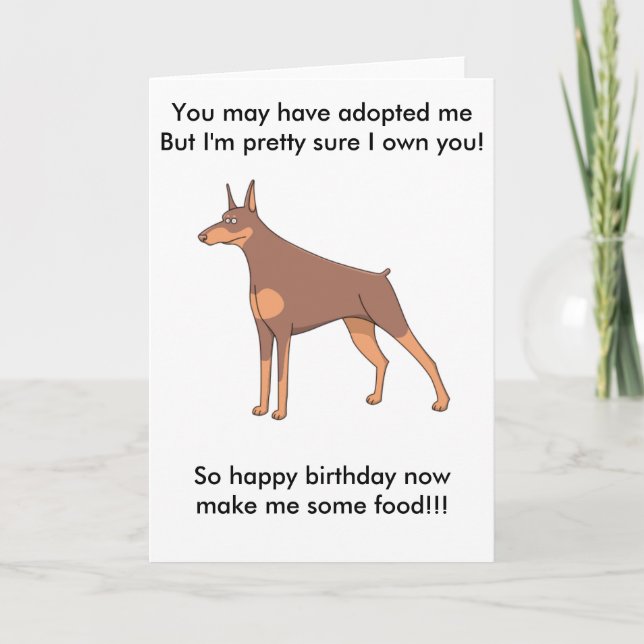 Cartão Doberman Greeting Card (Frente)