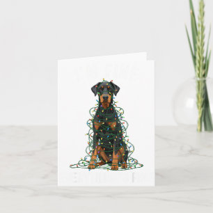 Cartão Doberman Nscher Natal Estou Bem Tudo Está Bem