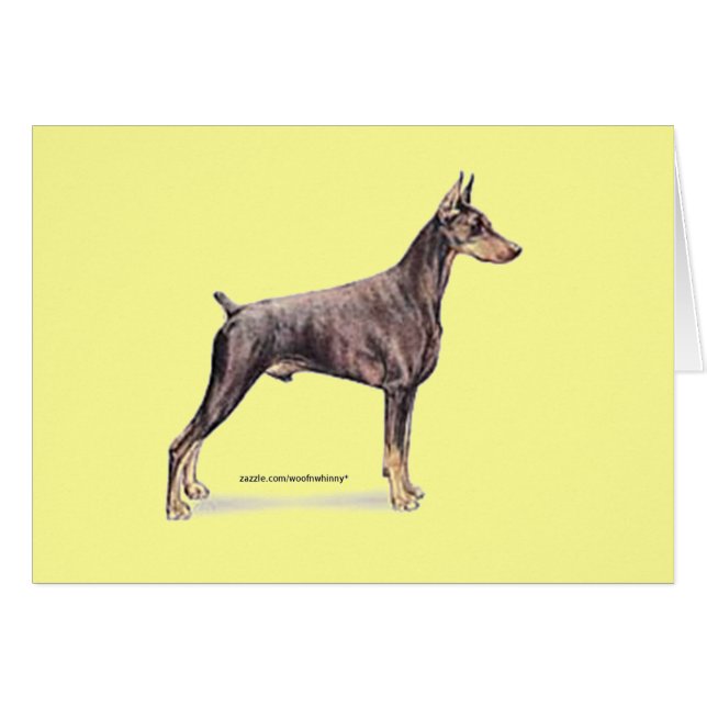 Cartão Doberman Pinscher (Frente Horizontal)