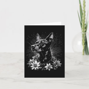 Cartão Doberman Pinscher Cachorro Lover Estilo Retro Tatu