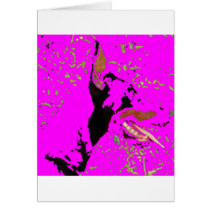 Cartão doberman pinscher de arte estranha