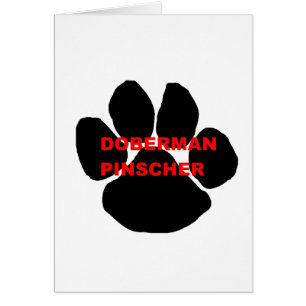 Cartão doberman pinscher name paw