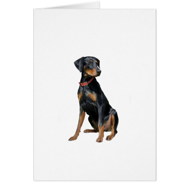 Cartão Doberman Pinscher (natural) (Frente)